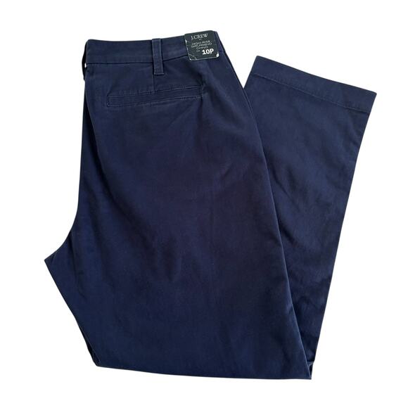 J.CREW High Rise Girlfriend Chino Pants Classic Navy Women’s Petite 10 NWT - Picture 9 of 9